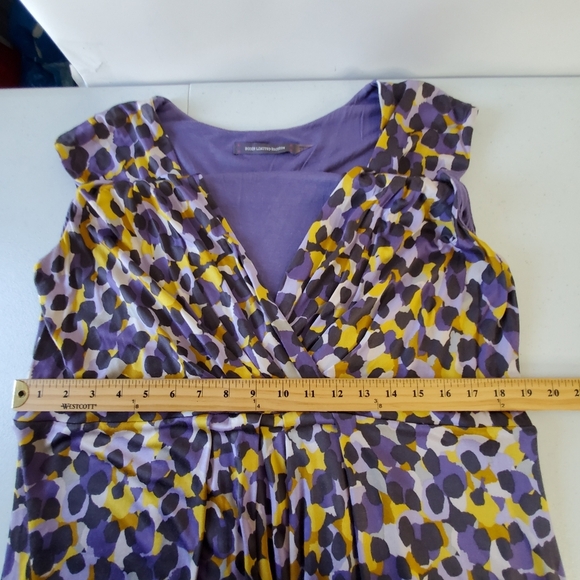 Boden Limited Edition Silk Blend Dress Size 18 V-Neck Stretch Midi Purple Office - Picture 11 of 15